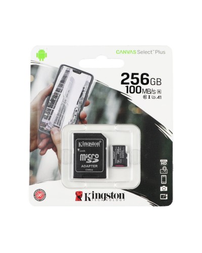 Карта Памяти Kingston Canvas Select Plus microSDXC (UHS-1) 256gb 10 Class & Adapter