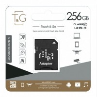 Карта Памяти T&G MicroSDXC 256gb UHS-3 10 Class & Adapter