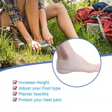 🟢 Силиконово-гелевые носки увеличение роста (4 см белого цвета), Гелевые протекторы для пяток, подпяточники
