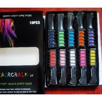 🟢 Набор мелков для волос 10 шт Hair chalk Разноцветные красители гребешок для детей и взрослых