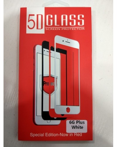 Панель передня 5D GLASS 6G Plus White (червона коробка)