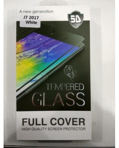 Панель передняя 5D GLASS J7 2017 (White, black, gold)