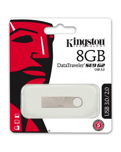 Флеш накопичувач USB 8Gb Kingston SE9 (Метал) (3.0)