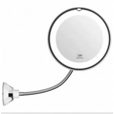 Зеркало с LED подсветкой круглое Flexible (присоска, гибкий держатель, 10Х, 360, 7') (WO-30) (48)