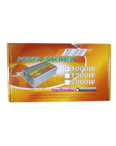 Перетворювач напруги з 12V→220V 1000W (20 шт/ящ)