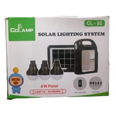 Фонарь CL-02 Power Bank с солнечной панелью+лампочки 3шт (16 шт/ящ)