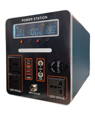 Инвертор аккумуляторный/зарядная станция EP-JB 1000W 12V/60Ah (LiFePO4) + солнечная панель 18V 100W (1)