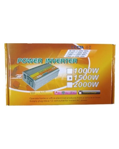 Перетворювач напруги з 12V→220V 1500W (20 шт/ящ)