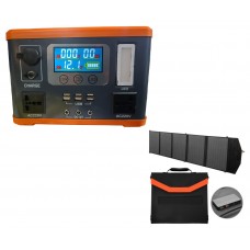 Инвертор аккумуляторный/зарядная станция EP-P300W 12V/30Ah (Li-ion) + солнечная панель 60W (1)