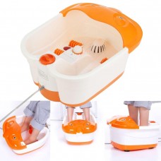 🟢 Гидромассажная ванная для ног SUN Lid SQ- 368 Оранжевая Ванночка-массажер