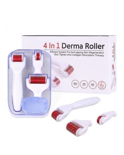 Мезороллер для лица и тела 4 в 1 Derma Roller (дермороллер)