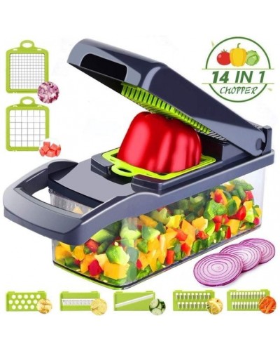 Многофункциональная ощерезка Veggie Slicer 14в1 Ручной комбаин для нарезки и шинковки продуктов