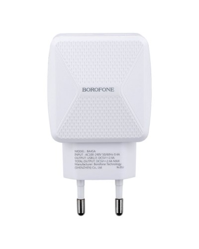 Сетевое Зарядное Устройство Borofone BA45A Lightning 2,4A