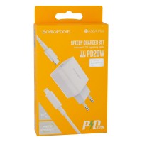 Сетевое Зарядное Устройство Borofone BA38A Plus PD 20W Type-C To Lightning