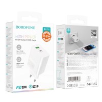 Мережевий Зарядний пристрій Borofone BA75A Powerfull PD+QC 30W