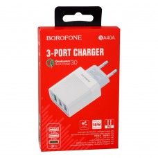 Мережевий Зарядний Пристрій Borofone BA40A QC3.0 3USB