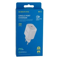 Мережевий Зарядний пристрій Borofone BN3 Premium PD 20W QC3.0