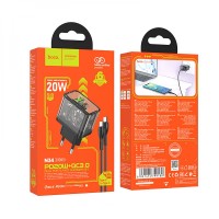 Мережевий зарядний пристрій Hoco N34 Dazzling PD20W+QC3.0 Type-C to Type-C