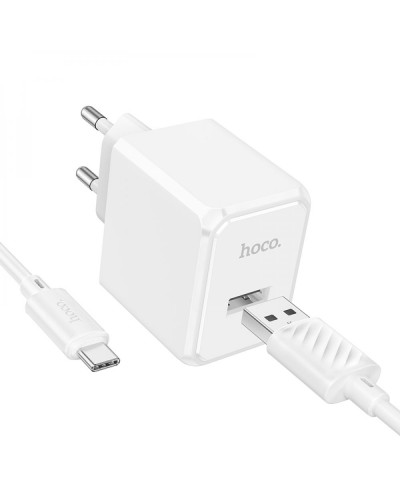 Сетевое Зарядное Устройство Hoco CS11A 1USB 2.1A+USB to Type-C