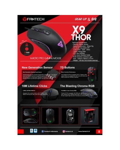 USB Миша Ігрова Fantech X9 Thor