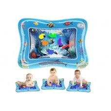 🟢 Развивающий надувной детский Квадратный водный коврик Водяной акваковрик с водой и рыбками для малышей