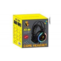 🟢 Игровые накладные наушники с микрофоном с RGB подсветкой GAME AS-90