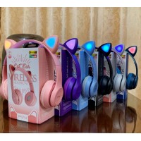 🟢 Беспроводные наушники «кошачьи уши» с микрофоном, Bluetooth-наушники Cat Ear P47