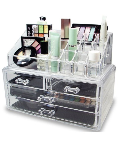 АКРИЛОВЫЙ ОРГАНАЙЗЕР ДЛЯ КОСМЕТИКИ COSMETIC ORGANIZER С ЯЩИКАМИ ДЛЯ БИЖУТЕРИИ