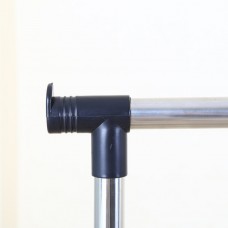 Вешалка стойка напольная двойная с полками для одежды передвижная телескопическая Double Pole BR00050