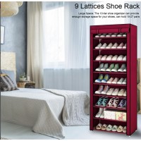 🟢 Полка для обуви с чехлом Shoe Cabinet 9 полок 160X60X30, тканевый стелаж для обуви (10)