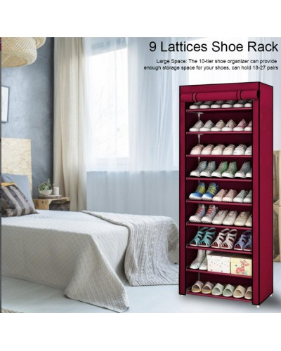 Полка для обуви с чехлом Shoe Cabinet 9 полок 160X60X30, тканевый стелаж для обуви (10)