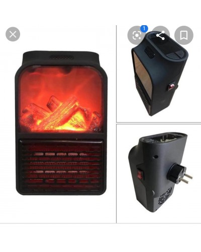 Портативный обогреватель c LCD-ДИСПЛЕЕМ и имитацией камина FLAME HEATER JIEJIA, обогреватель-камин с пультом