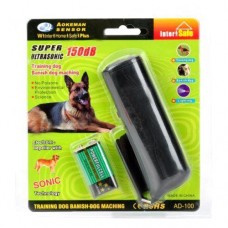 Ультразвуковой отпугиватель собак Aokeman sensor Super Ultrasonic dog training AD-100 SH 180Дб 3 в 1 новинка