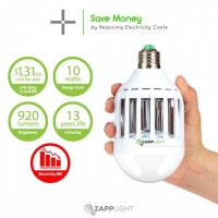 🟢 Светодиодная лампа приманка уничтожитель насекомых Zapp Light