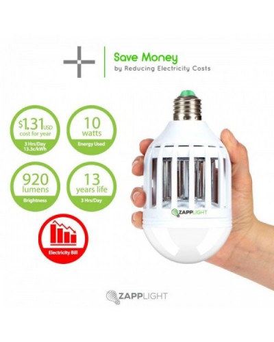 Светодиодная лампа приманка уничтожитель насекомых Zapp Light