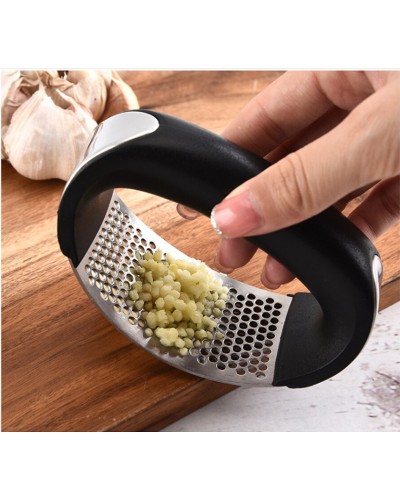 Прес для часнику Garlic press 10.7х5.1х6.9 см із неіржавкої сталі з пластиковою ручкою