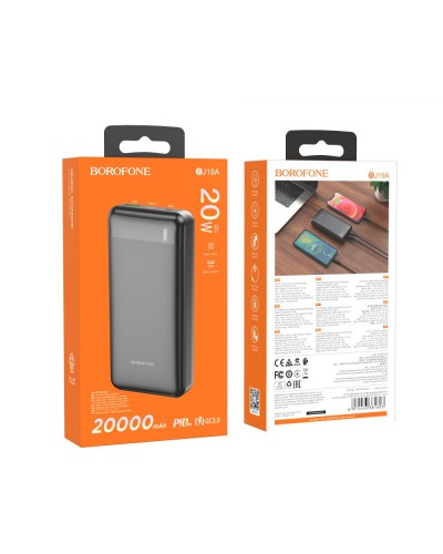 Power Bank Borofone BJ19A PD20W+QC3.0 20000 mAh