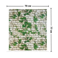 Самоклеящаяся декоративная 3D панель под белую кирпичную с виноградной лозой 700x770x3мм