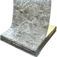 Самоклеючий 3D рулон під цеглу сірий мармур 5000x700x4 мм