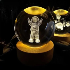Декоративный 3D-ночник «Астронавт» в форме шара, 6 см, тёплый LED-свет (50)