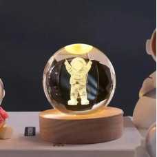 Декоративный 3D-ночник «Астронавт» в форме шара, 6 см, тёплый LED-свет (50)