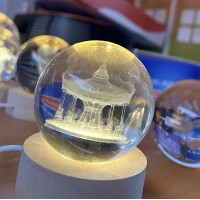 Декоративный 3D-ночник «Карусель» в форме шара, 6 см, тёплый LED-свет (50)