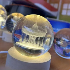 Декоративный 3D-ночник «Карусель» в форме шара, 6 см, тёплый LED-свет (50)