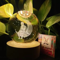 Декоративный 3D-ночник «Мальчик во сне» в форме шара, 6 см, тёплый LED-свет (60)
