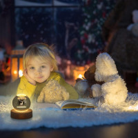 Декоративный 3D-ночник «Олень» в форме шара, 6 см, тёплый LED-свет (50)