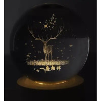 Декоративный 3D-ночник «Олень» в форме шара, 6 см, тёплый LED-свет (50)