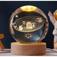 Декоративный 3D-ночник «Солнечная система» в форме шара, 6 см, тёплый LED-свет (60)