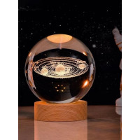 Декоративный 3D-ночник «Солнечная система» в форме шара, 6 см, тёплый LED-свет (60)
