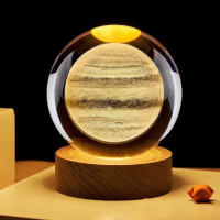 Декоративний 3D-нічник «Юпітер» у формі кулі, 8 см, тепле LED-світло (30)