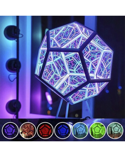 3D LED ночник «Додекаэдр» — многоцветная USB-лампа с 7 режимами подсветки (18)